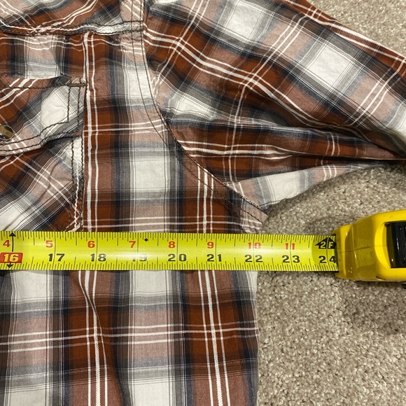 BKE BUCKLE Long Sleeve Plaid Pearl Snap Button Shirt XL Slim Fit - Picture 5 of 6